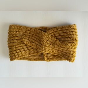 Mustard yellow cross twist headband